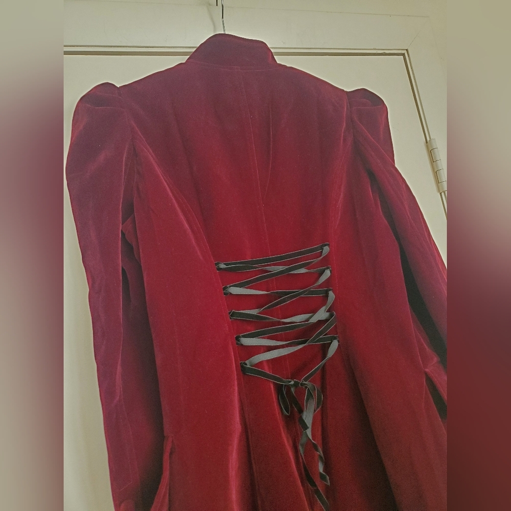 *NWT* PunkRave Elegant Burgundy Velvet Victorian Coat - Picture 12 of 16
